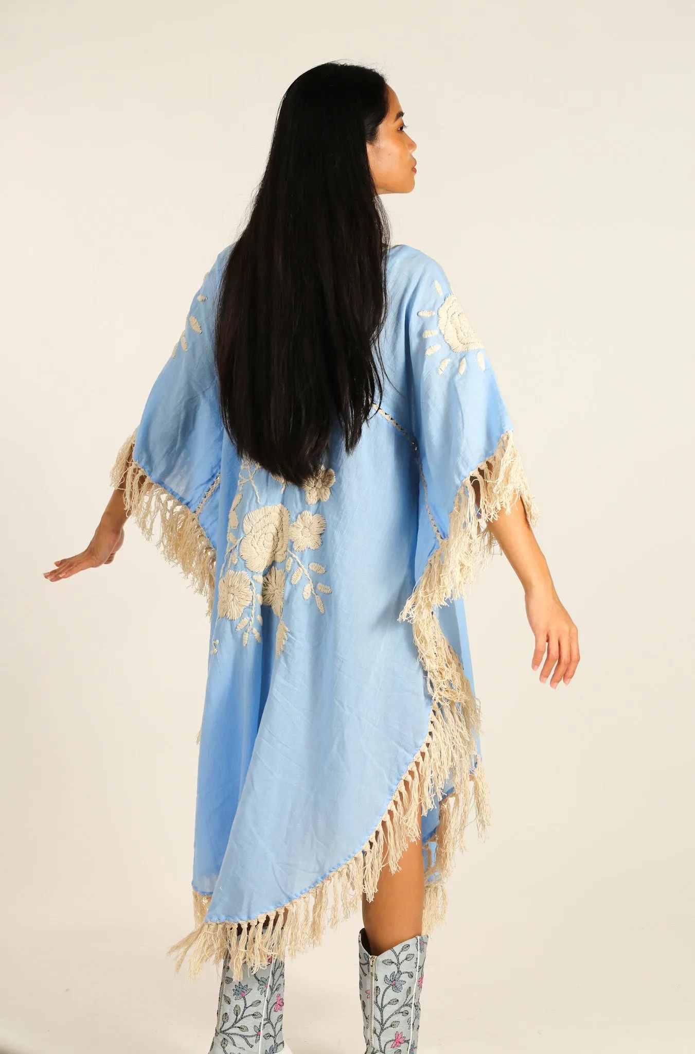 EMBROIDERED KAFTAN DRESS CASSI