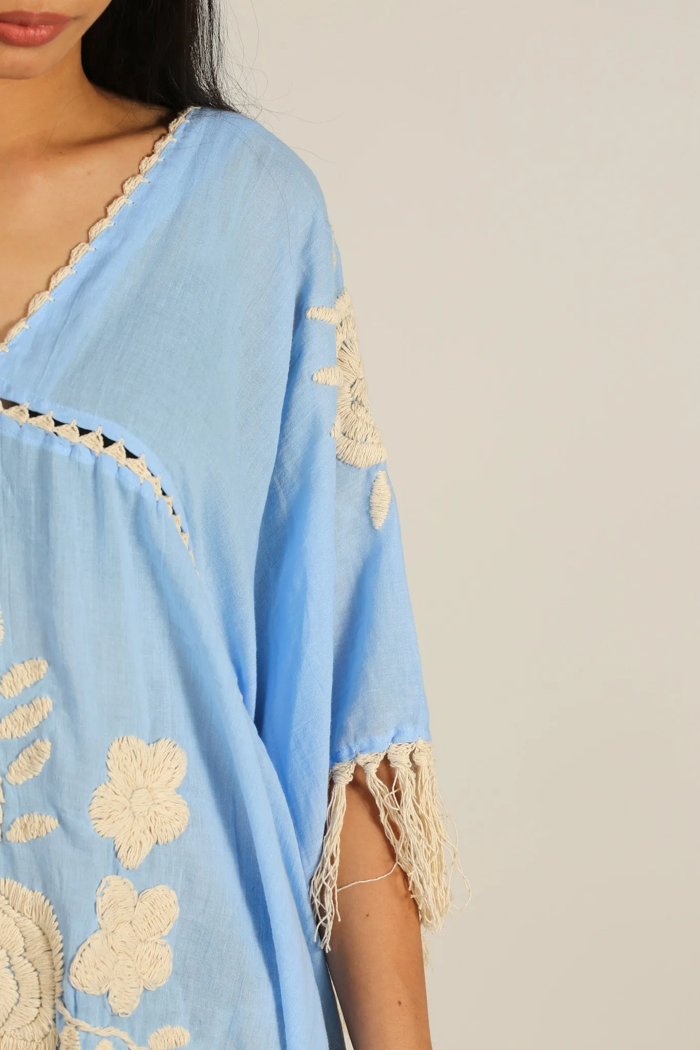 EMBROIDERED KAFTAN DRESS CASSI