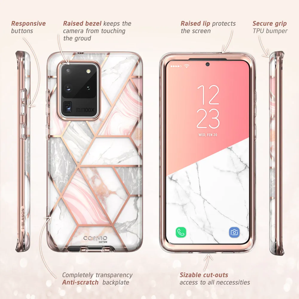 Galaxy S20 Ultra Cosmo Case(open box) - Marble Pink