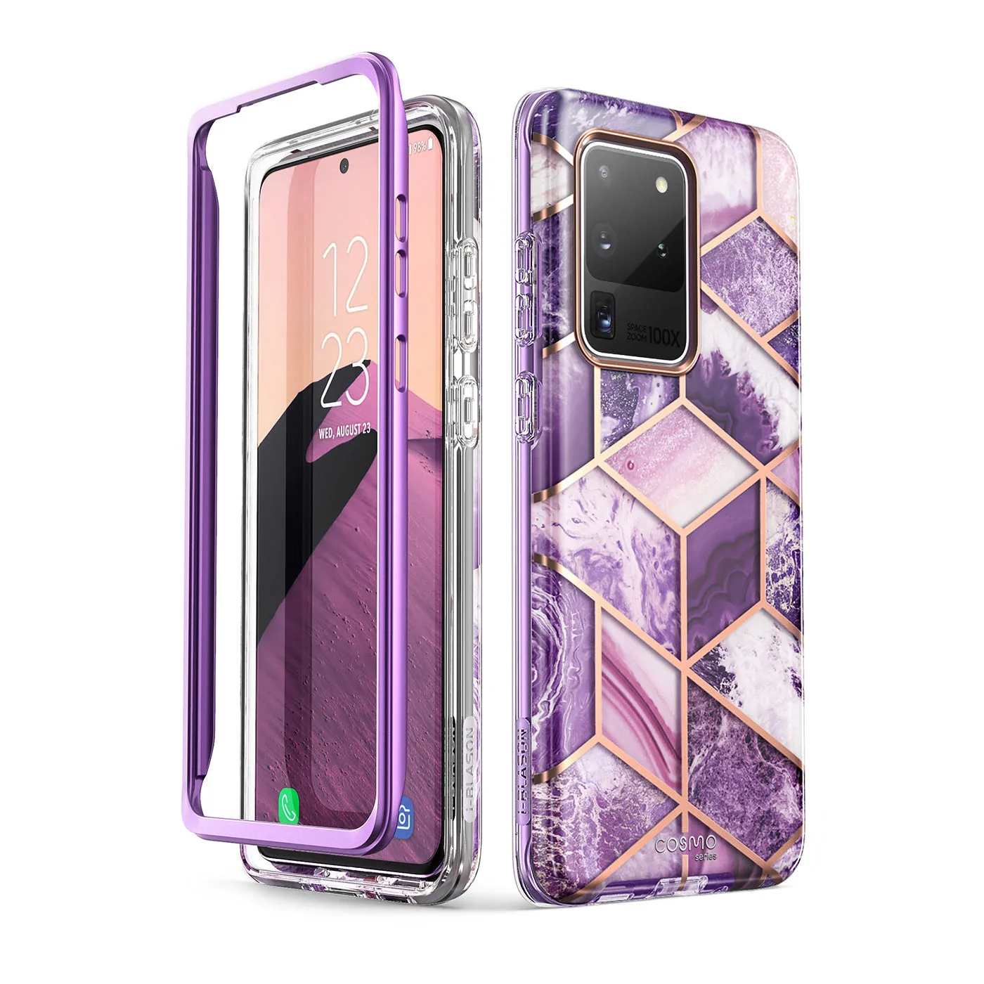 Galaxy S20 Ultra Cosmo Case(open box) - Marble Purple