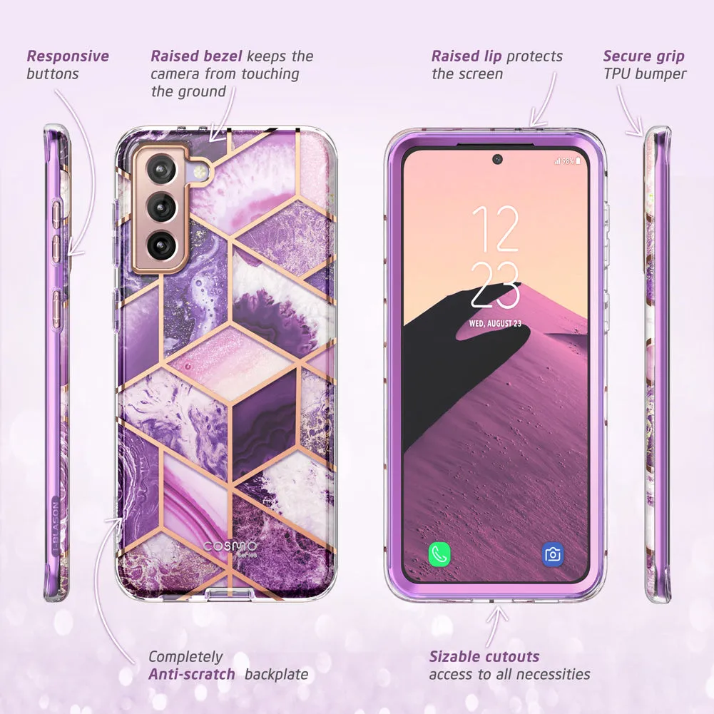 Galaxy S21 Cosmo Case(open box) - Marble Purple