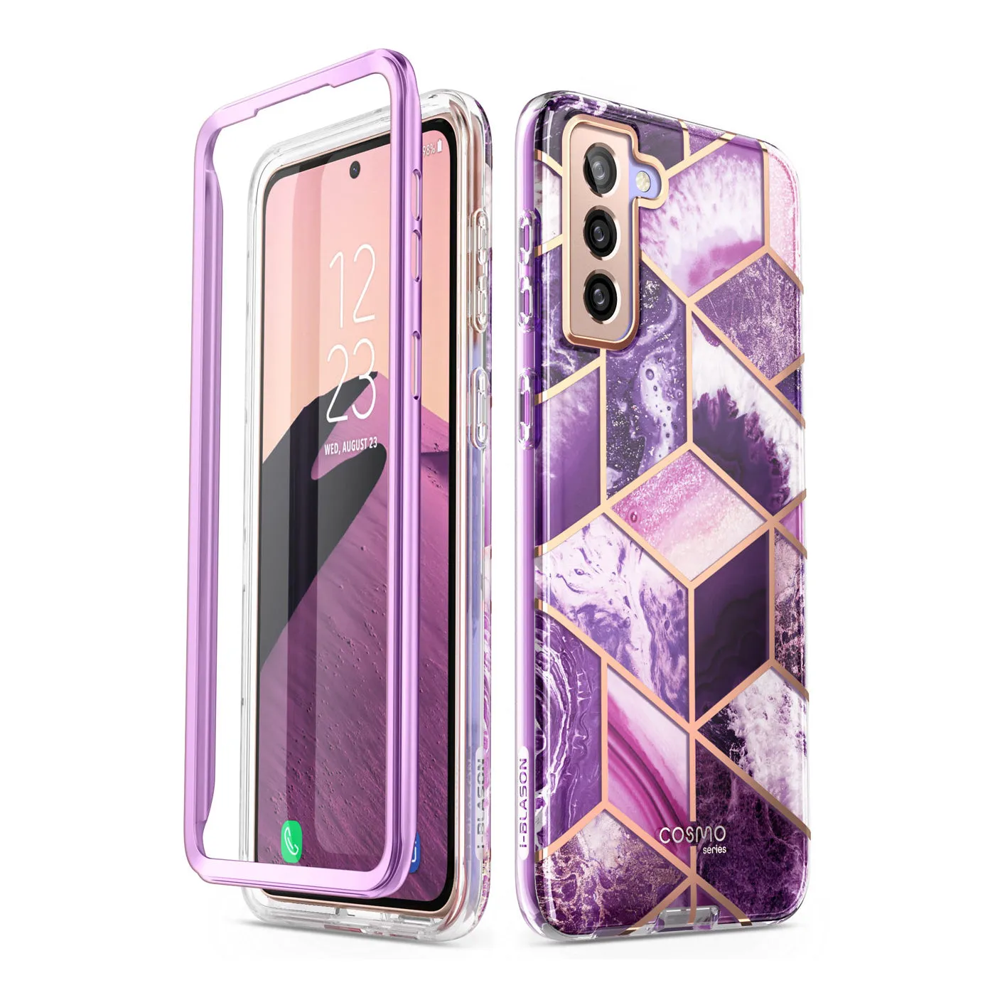 Galaxy S21 Cosmo Case(open box) - Marble Purple