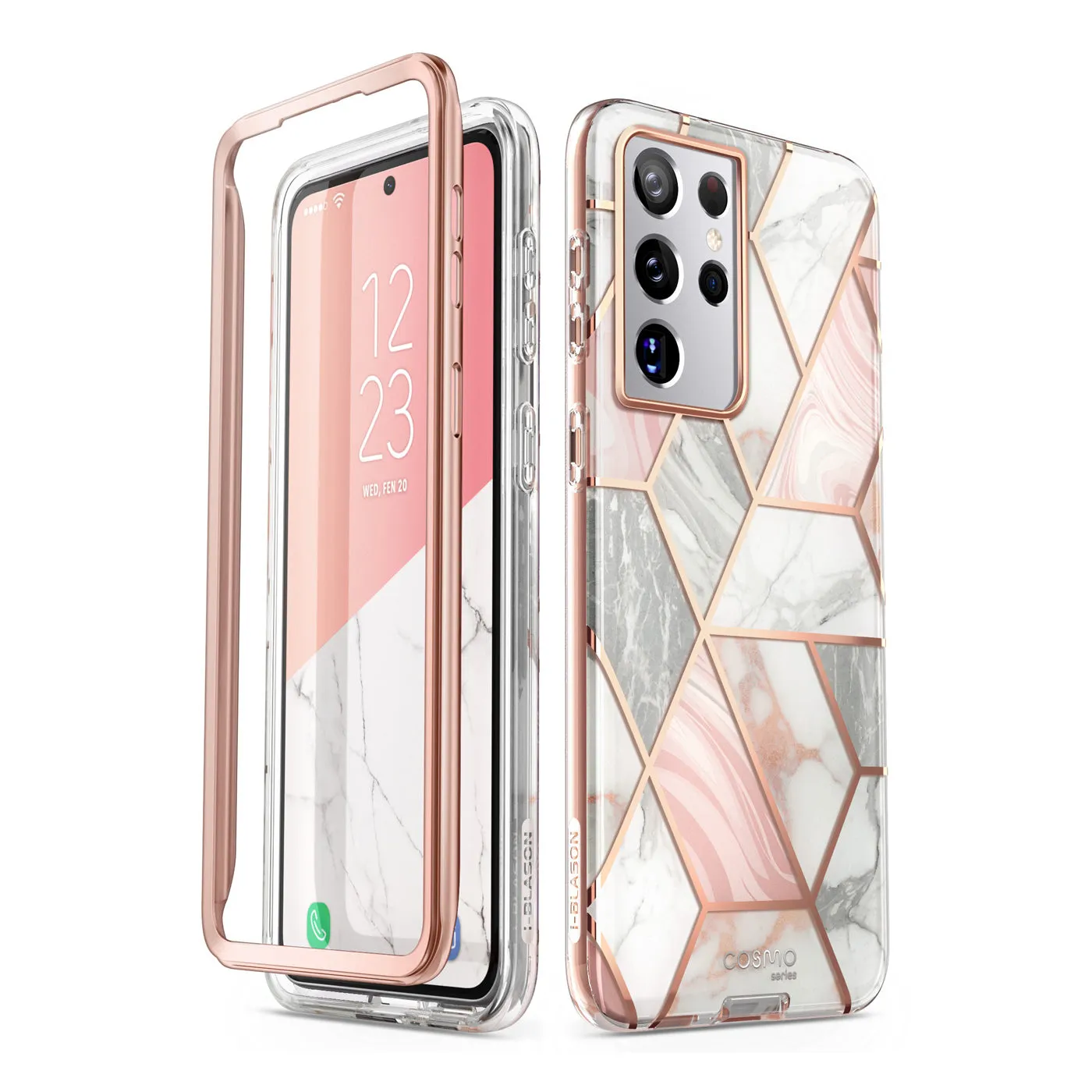 Galaxy S21 Ultra Cosmo Case(open box) - Marble Pink