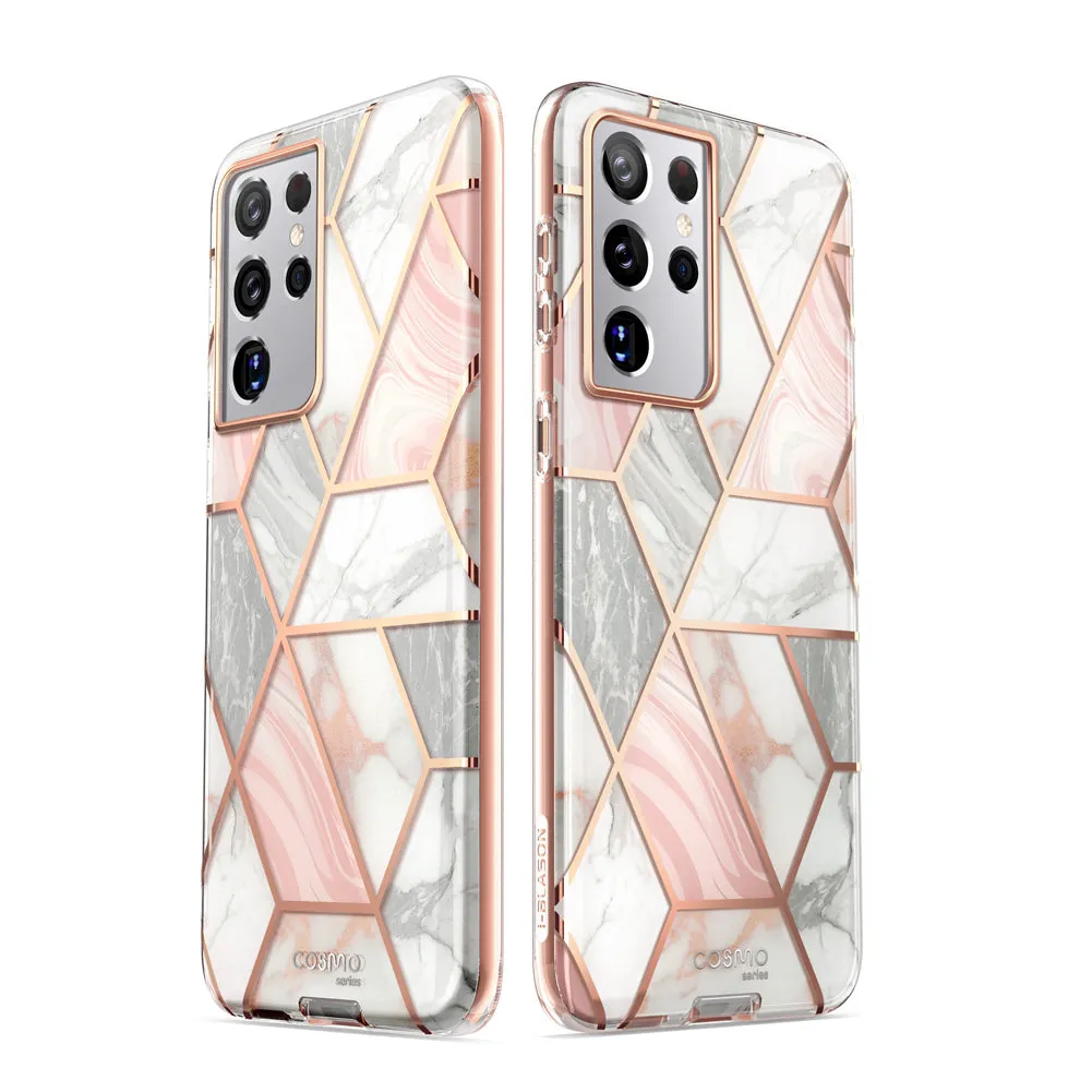 Galaxy S21 Ultra Cosmo Case(open box) - Marble Pink