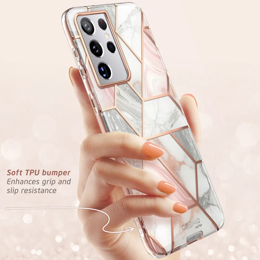 Galaxy S21 Ultra Cosmo Case(open box) - Marble Pink