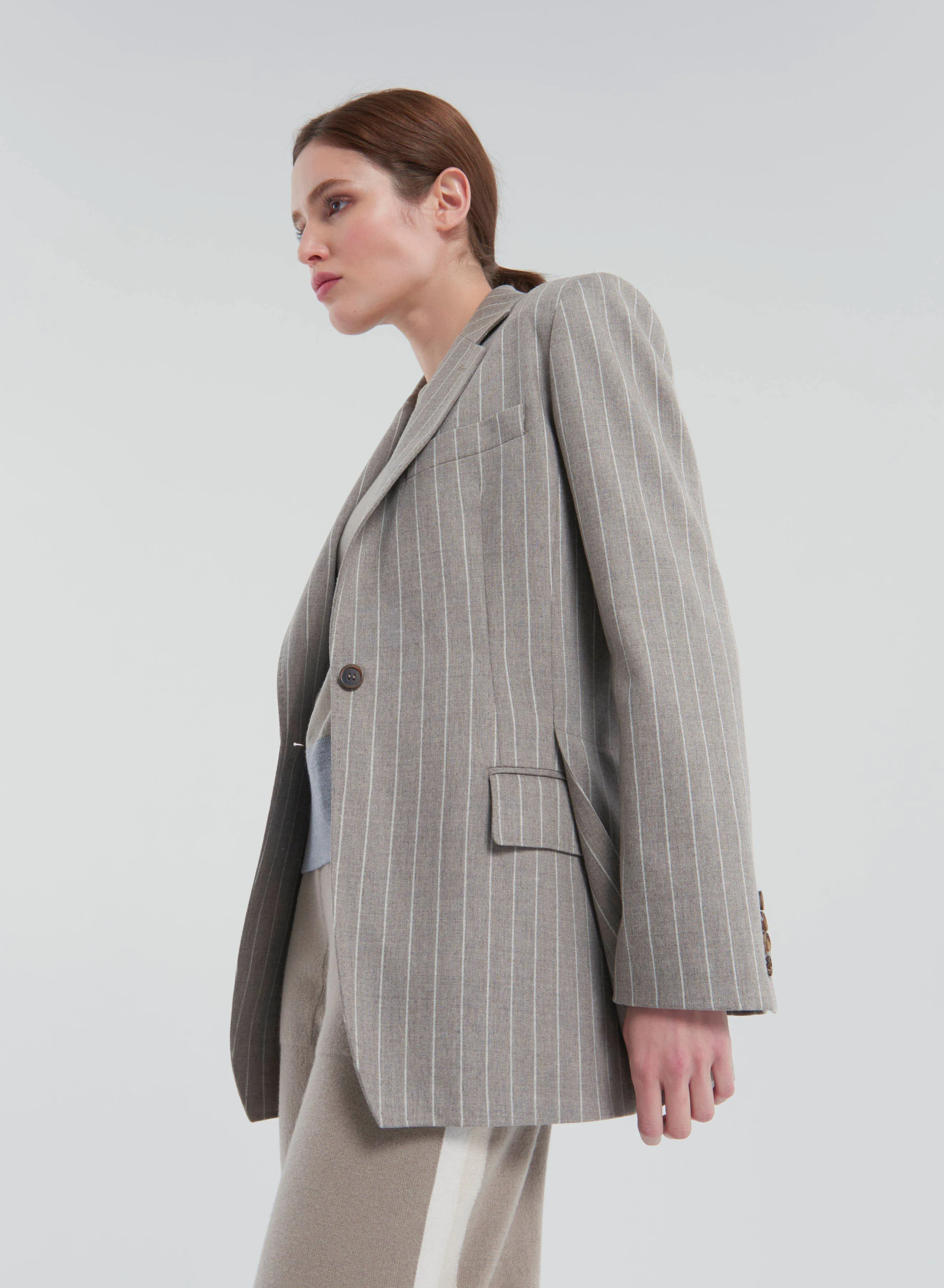 GIACCA IN LANA E CASHMERE STRETCH