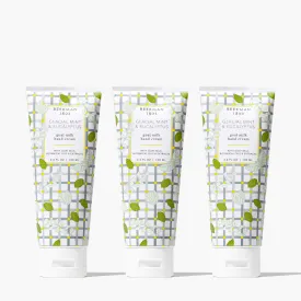 Glacial Mint & Eucalyptus Goat Milk Hand Cream Set of 3