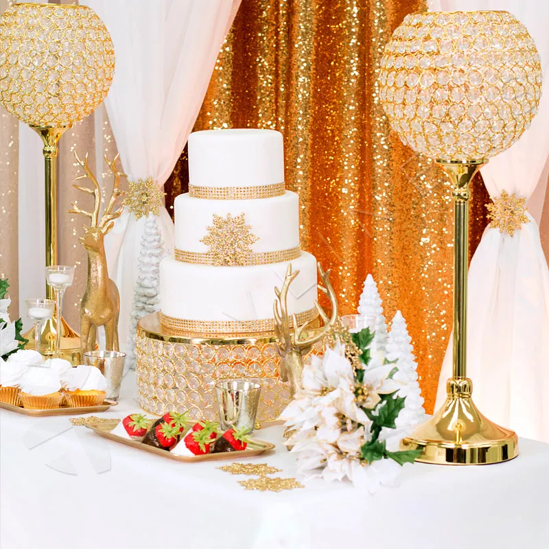 Glitz Sequin 12ft H x 112" W Drape/Backdrop panel - Gold
