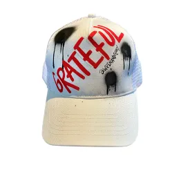 'GRATEFUL' PAINTED HAT
