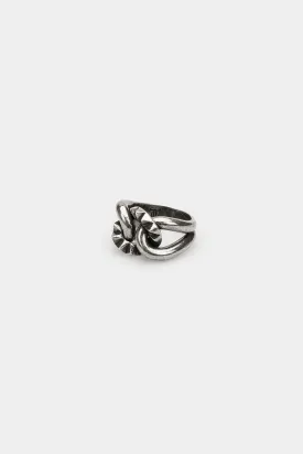 Groumette studded silver ring