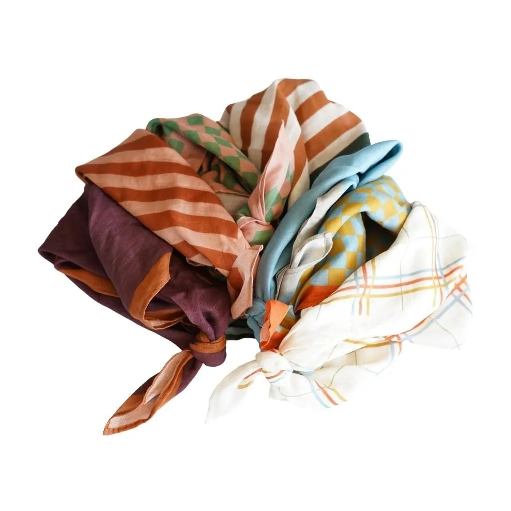 Head Scarf - Stripes Sunset   Tierra