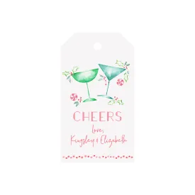 Holiday Cocktails Personalized Angled/Drilled Gift Tags