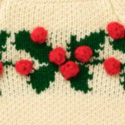 Holly Bobble Knit Dog Scarf