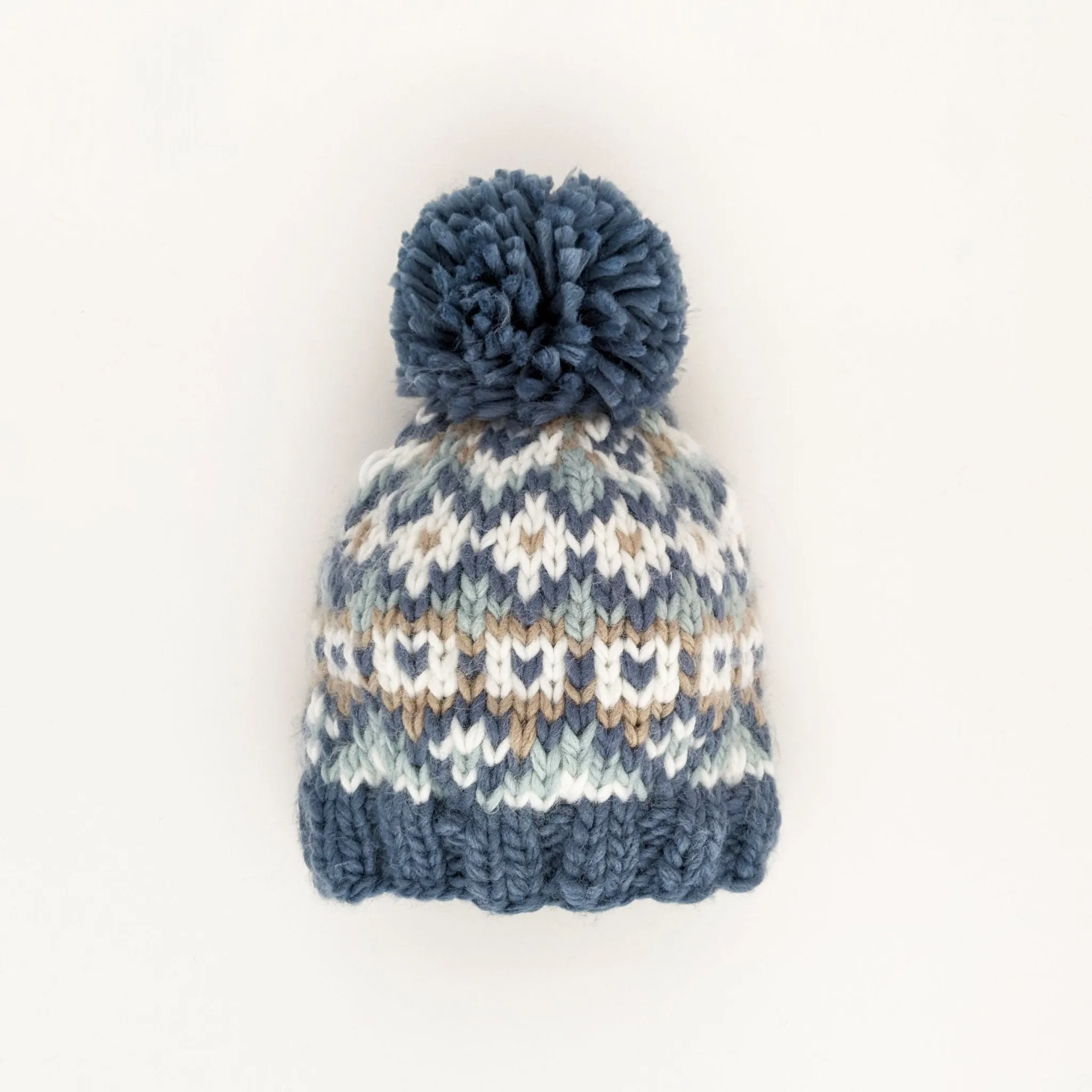 Huggalugs Beanie Hat in Slate Fairisle