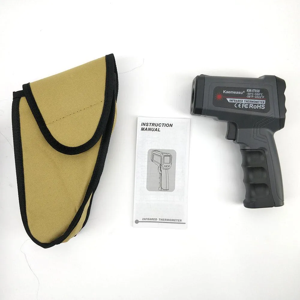 Infrared Thermometer Gun -50C to  580C (Black)