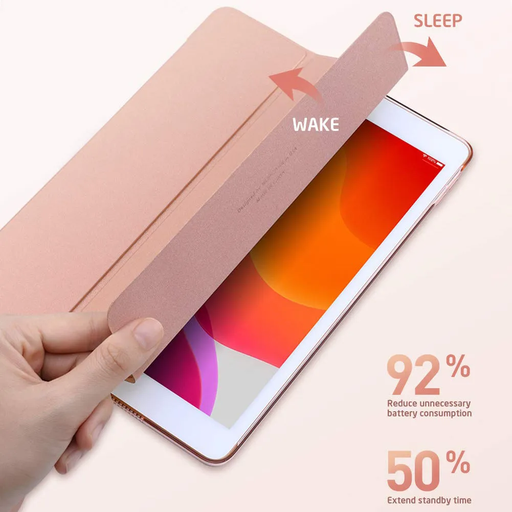 iPad 10.2 inch (2019 | 2020 | 2021) i-Folio Lite Stand Case-Rose Gold