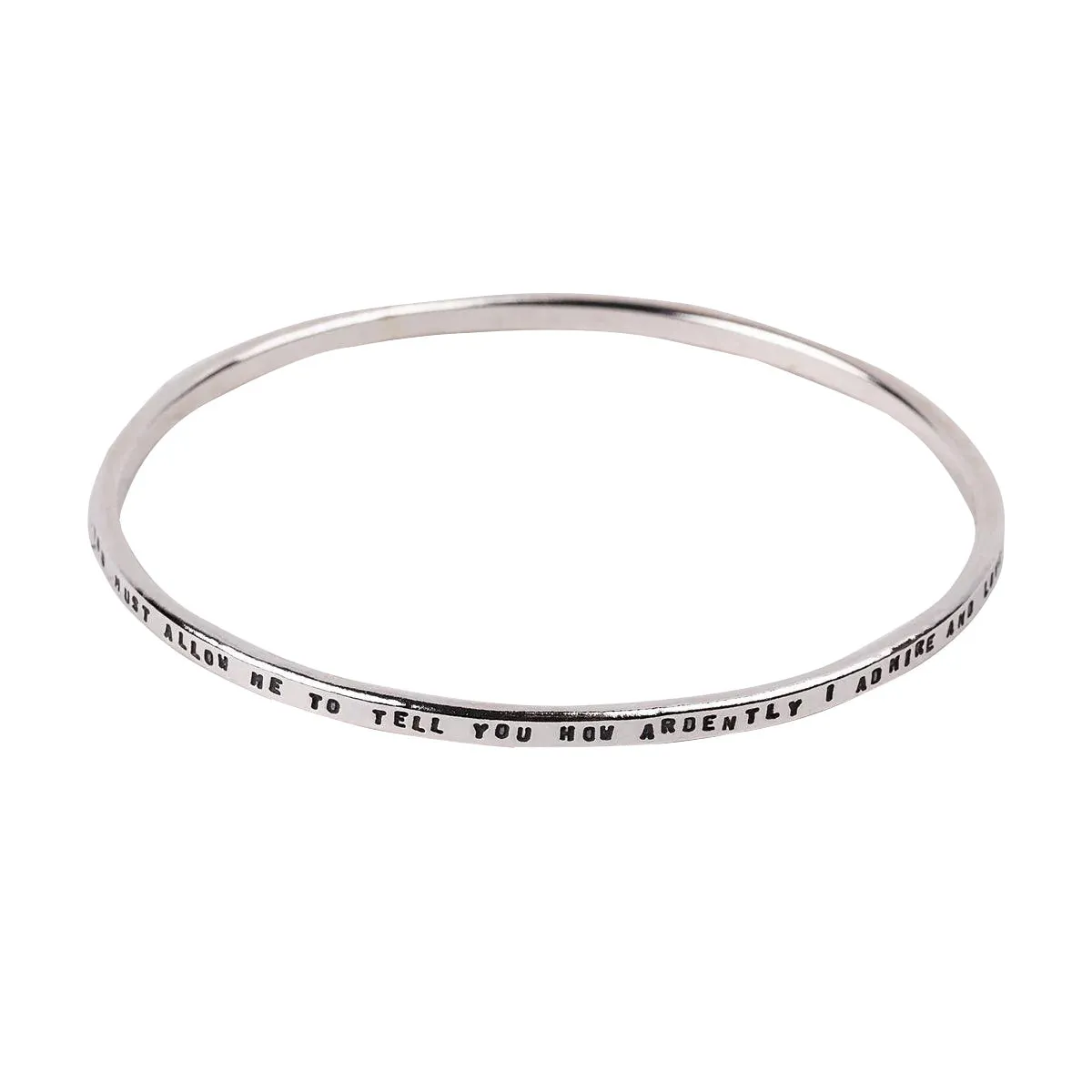 Jane Austen Pride and Prejudice Quote Bracelet