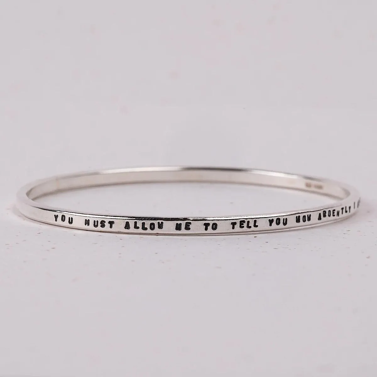 Jane Austen Pride and Prejudice Quote Bracelet