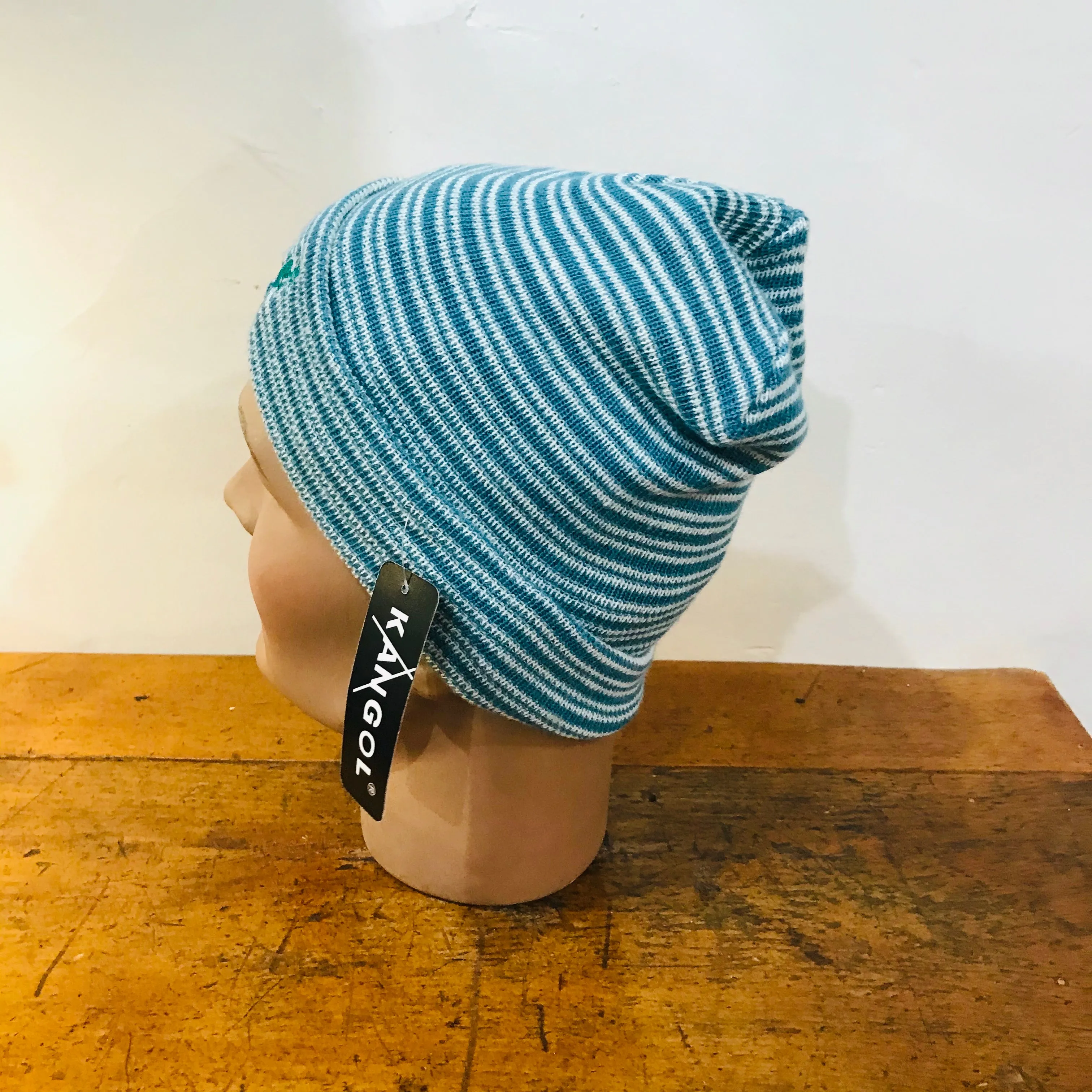 Kangol - Slouch Beanie - Unisex - Green   White Stripes