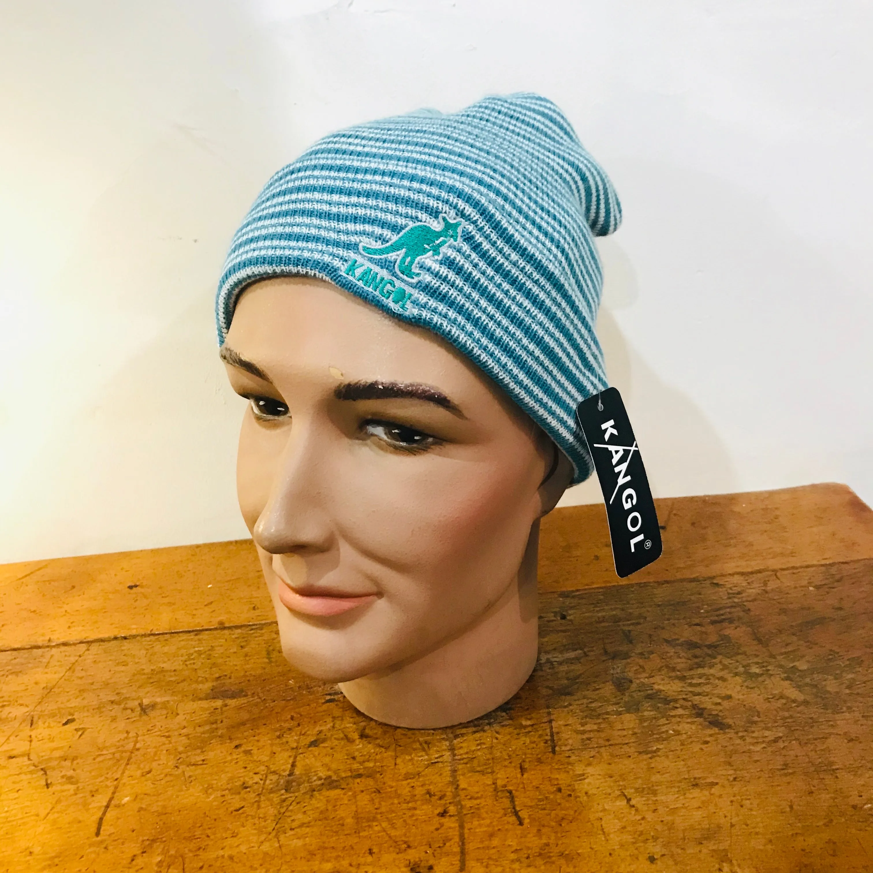 Kangol - Slouch Beanie - Unisex - Green   White Stripes