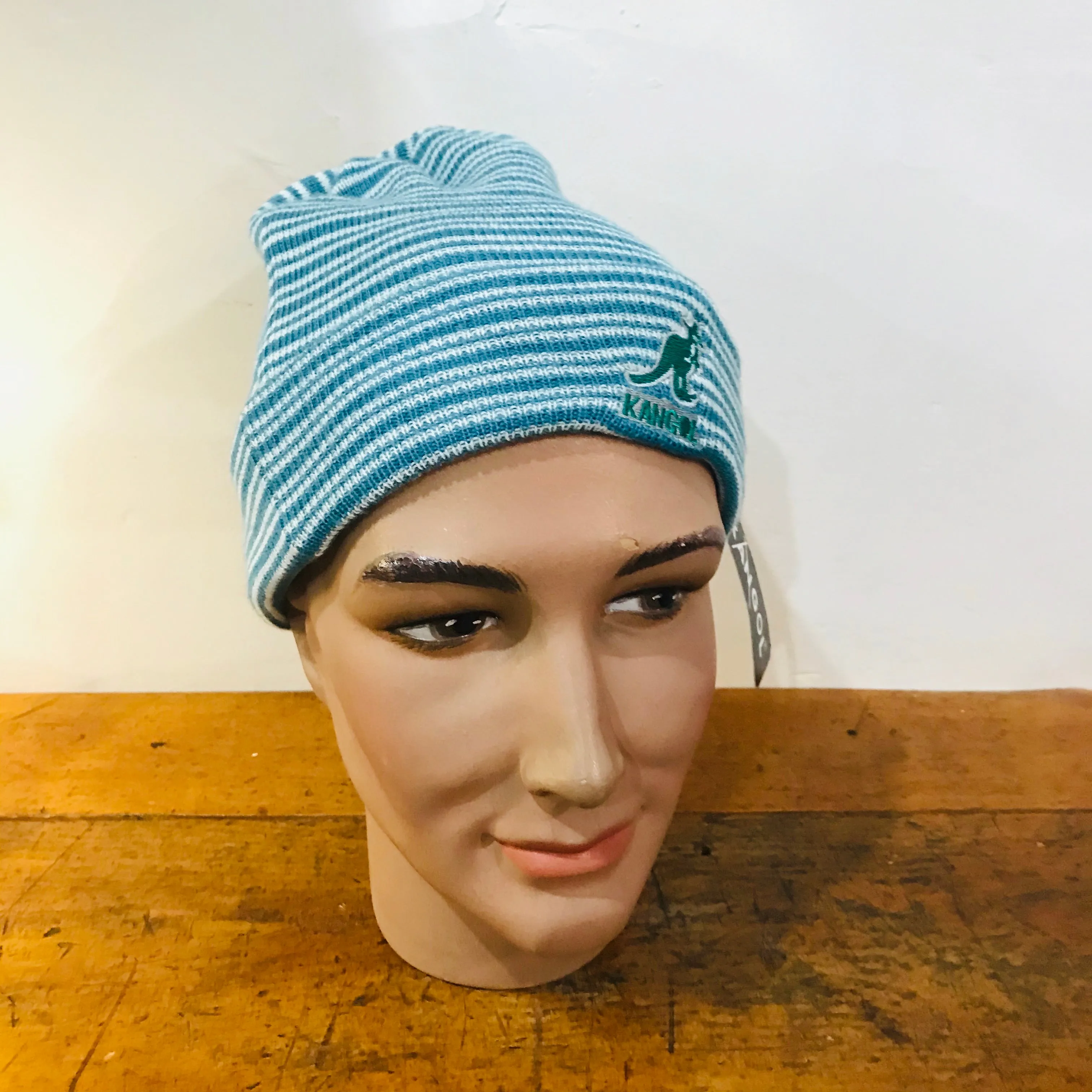 Kangol - Slouch Beanie - Unisex - Green   White Stripes