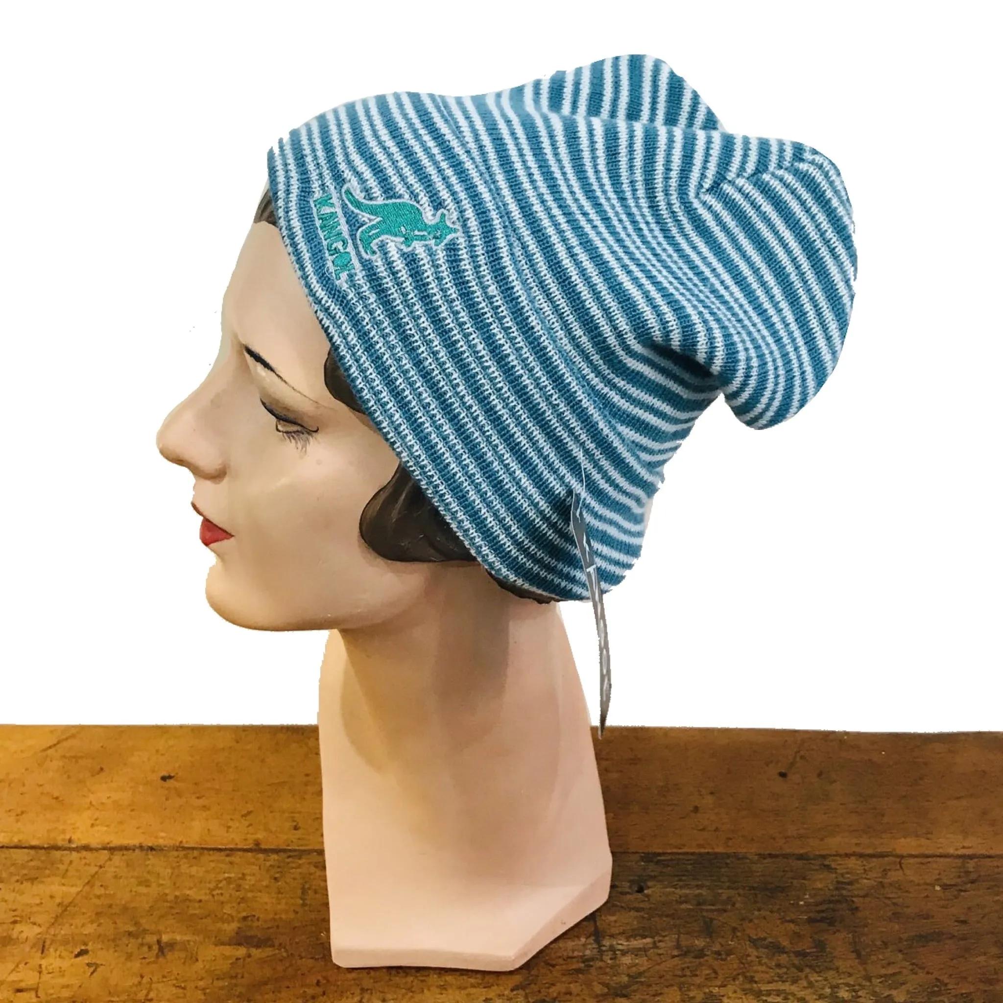 Kangol - Slouch Beanie - Unisex - Green   White Stripes