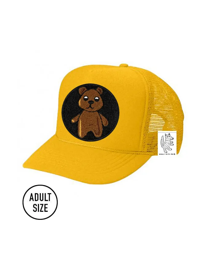 KIDS Trucker Hat with Interchangeable Velcro Patch (Gold)