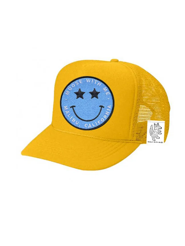 KIDS Trucker Hat with Interchangeable Velcro Patch (Gold)
