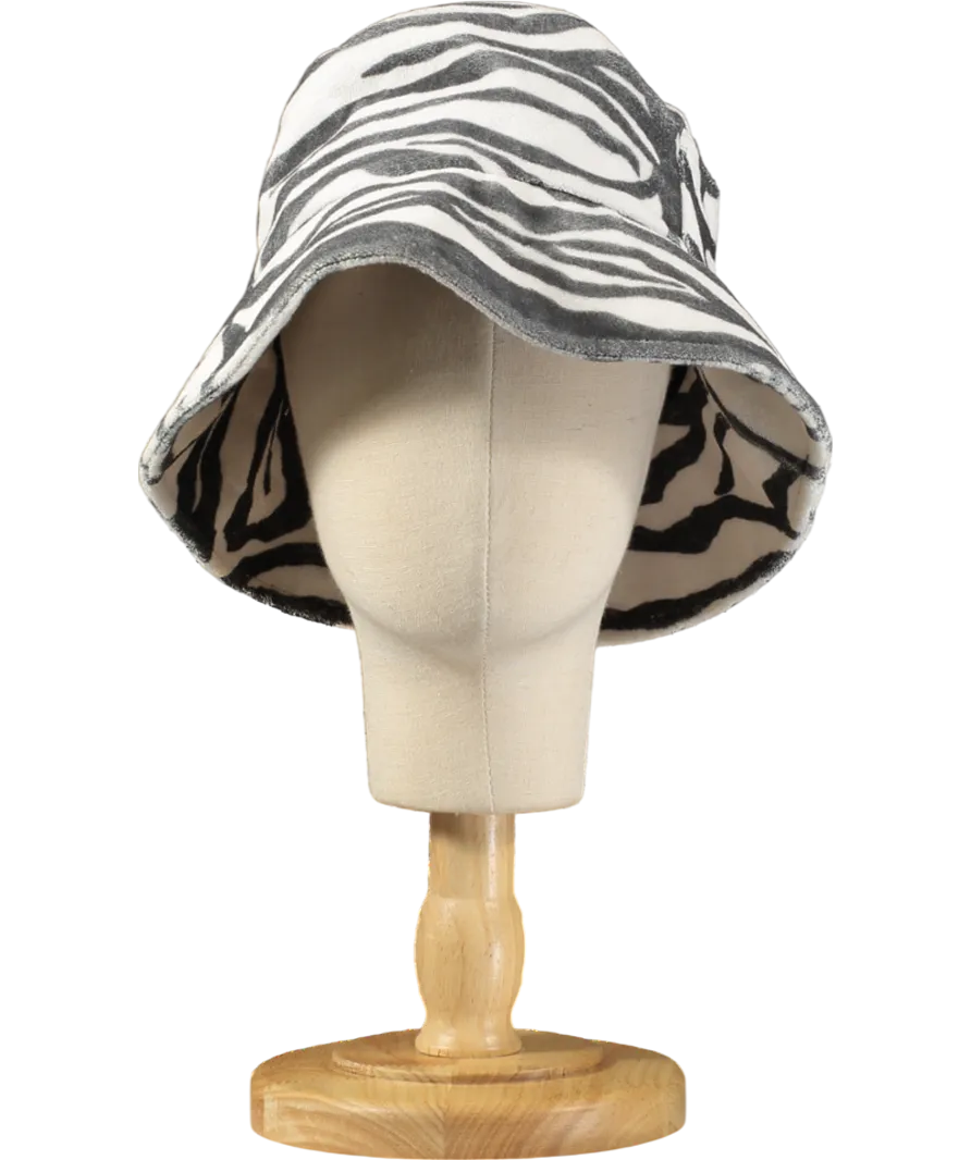 Lack Of Color Black / White Wave Zebra Bucket Hat 56cm UK S/M