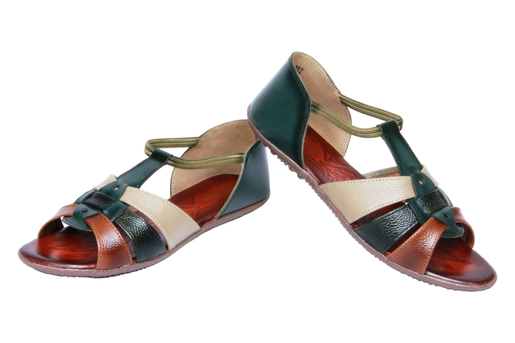 LADIES FLAT LEATHER SANDAL 996057
