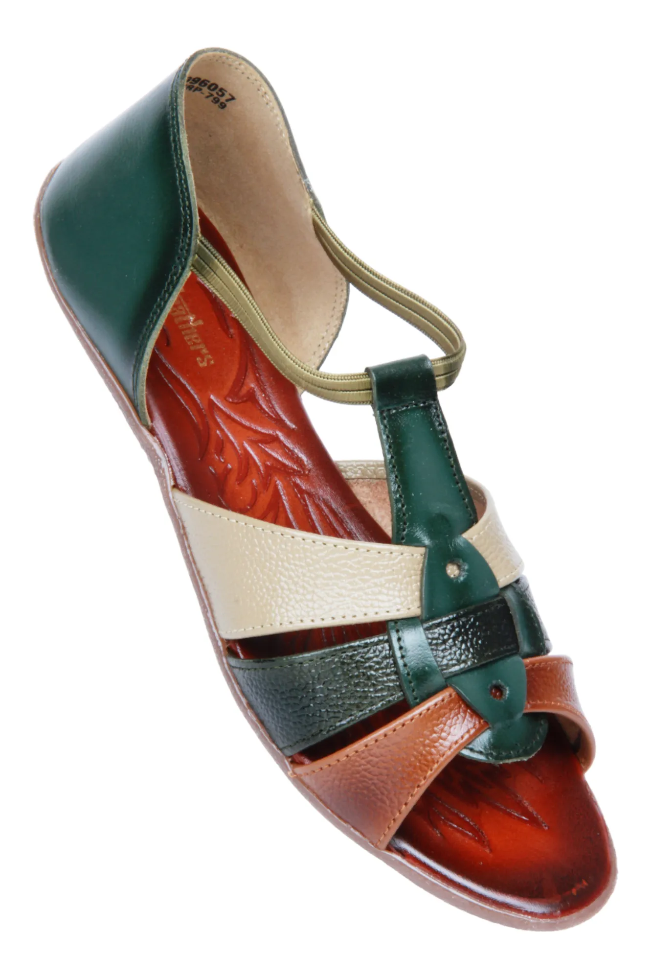LADIES FLAT LEATHER SANDAL 996057