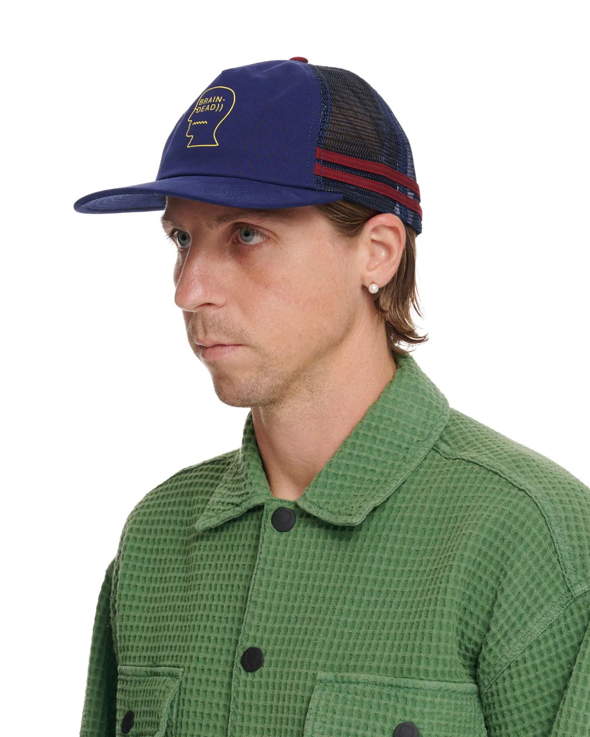 Logohead 5 Panel Trucker Cap - Navy
