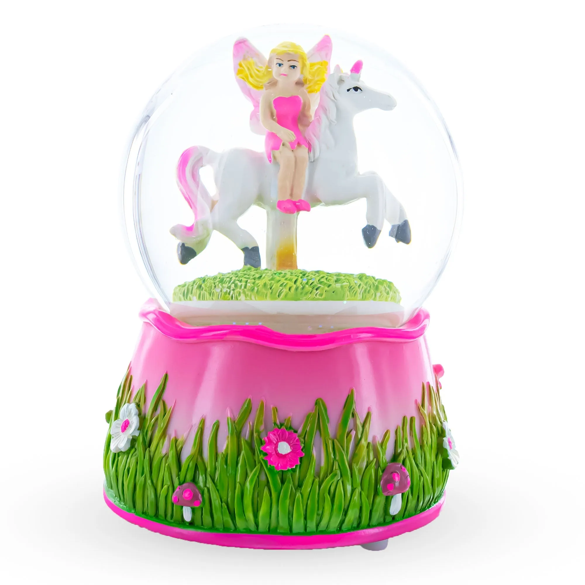 Magical Fairytale Ride: Unicorn Carousel With Fairy - Musical Water Snow Globe
