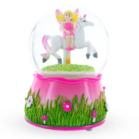 Magical Fairytale Ride: Unicorn Carousel With Fairy - Musical Water Snow Globe