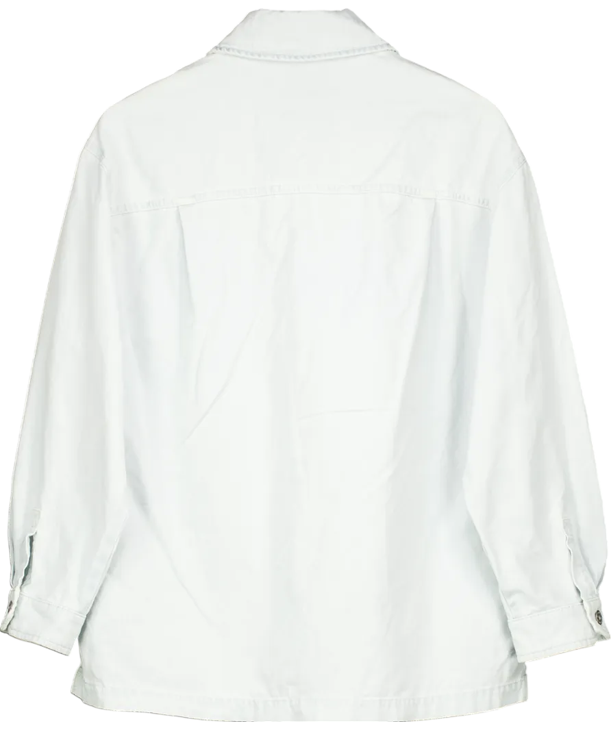 MIU MIU Blue Light Wash Denim Shirt UK XS
