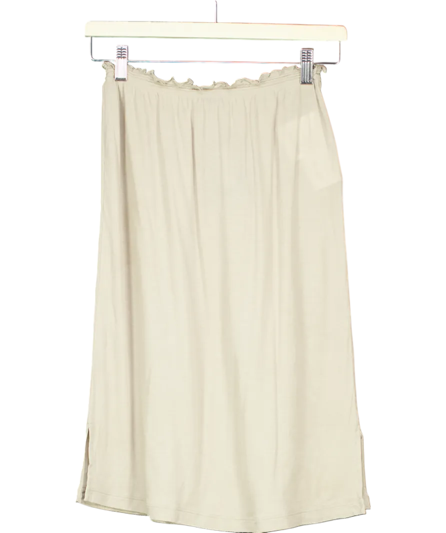 MIU MIU Green Logo Patch Jersey Skirt UK XS