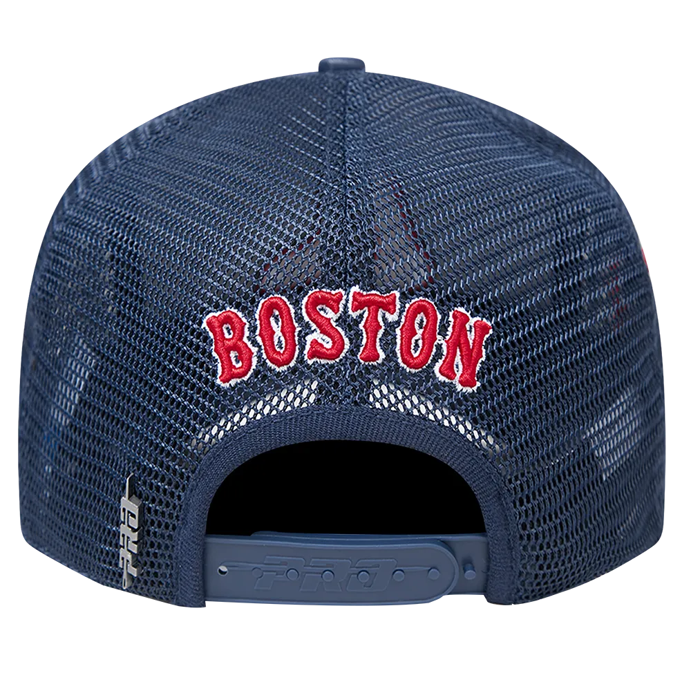 MLB BOSTON RED SOX CLASSIC UNISEX PINCH FRONT TRUCKER (MIDNIGHT NAVY)
