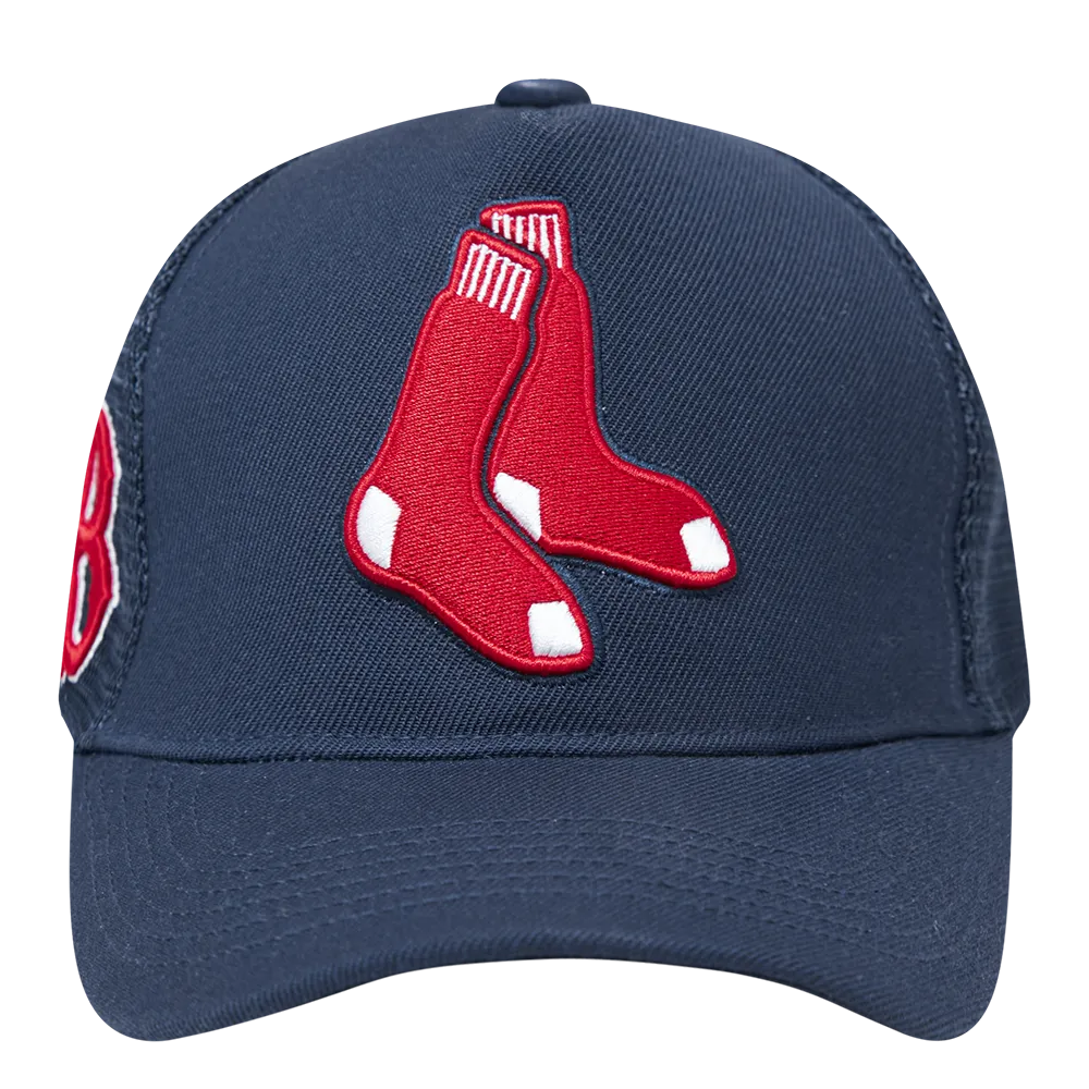 MLB BOSTON RED SOX CLASSIC UNISEX PINCH FRONT TRUCKER (MIDNIGHT NAVY)