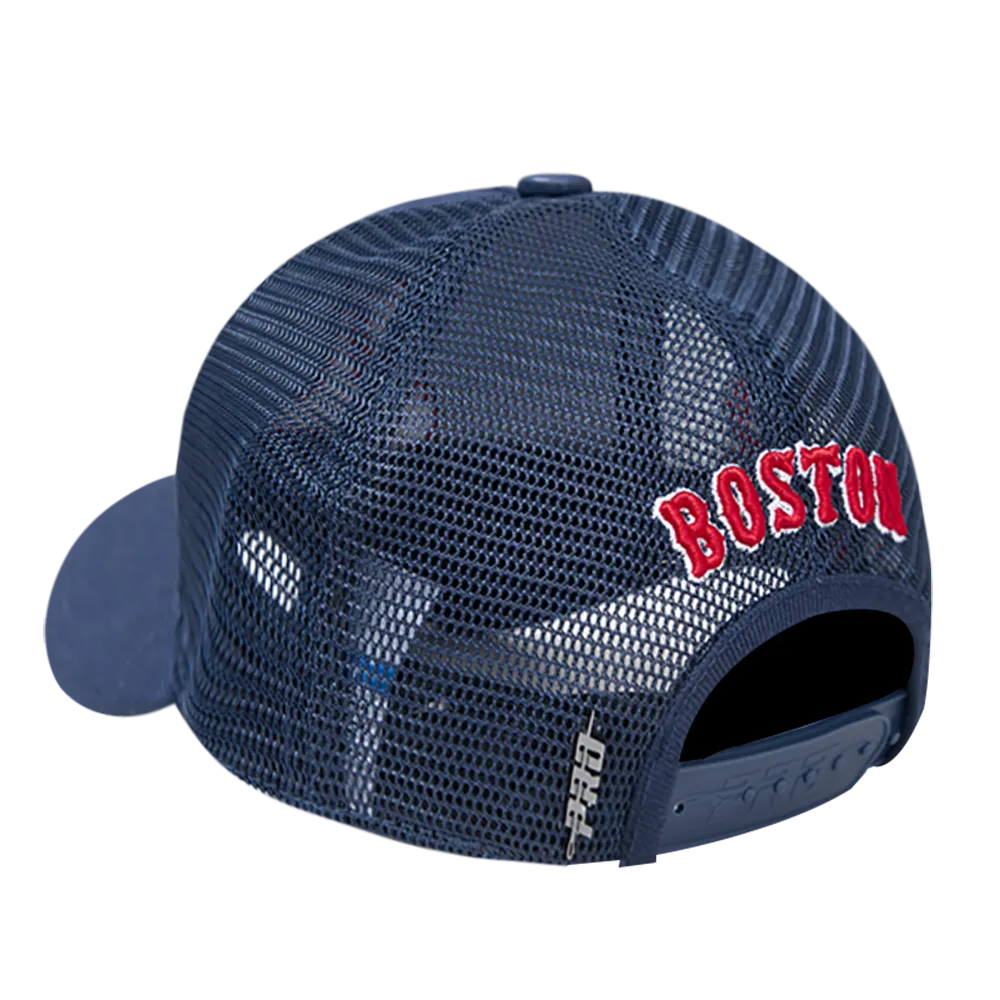 MLB BOSTON RED SOX CLASSIC UNISEX PINCH FRONT TRUCKER (MIDNIGHT NAVY)