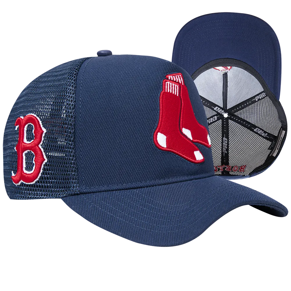 MLB BOSTON RED SOX CLASSIC UNISEX PINCH FRONT TRUCKER (MIDNIGHT NAVY)