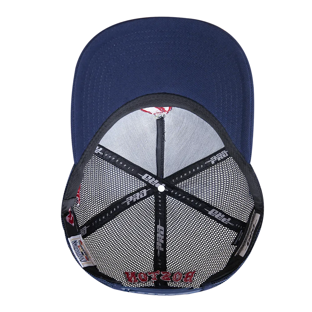 MLB BOSTON RED SOX CLASSIC UNISEX PINCH FRONT TRUCKER (MIDNIGHT NAVY)