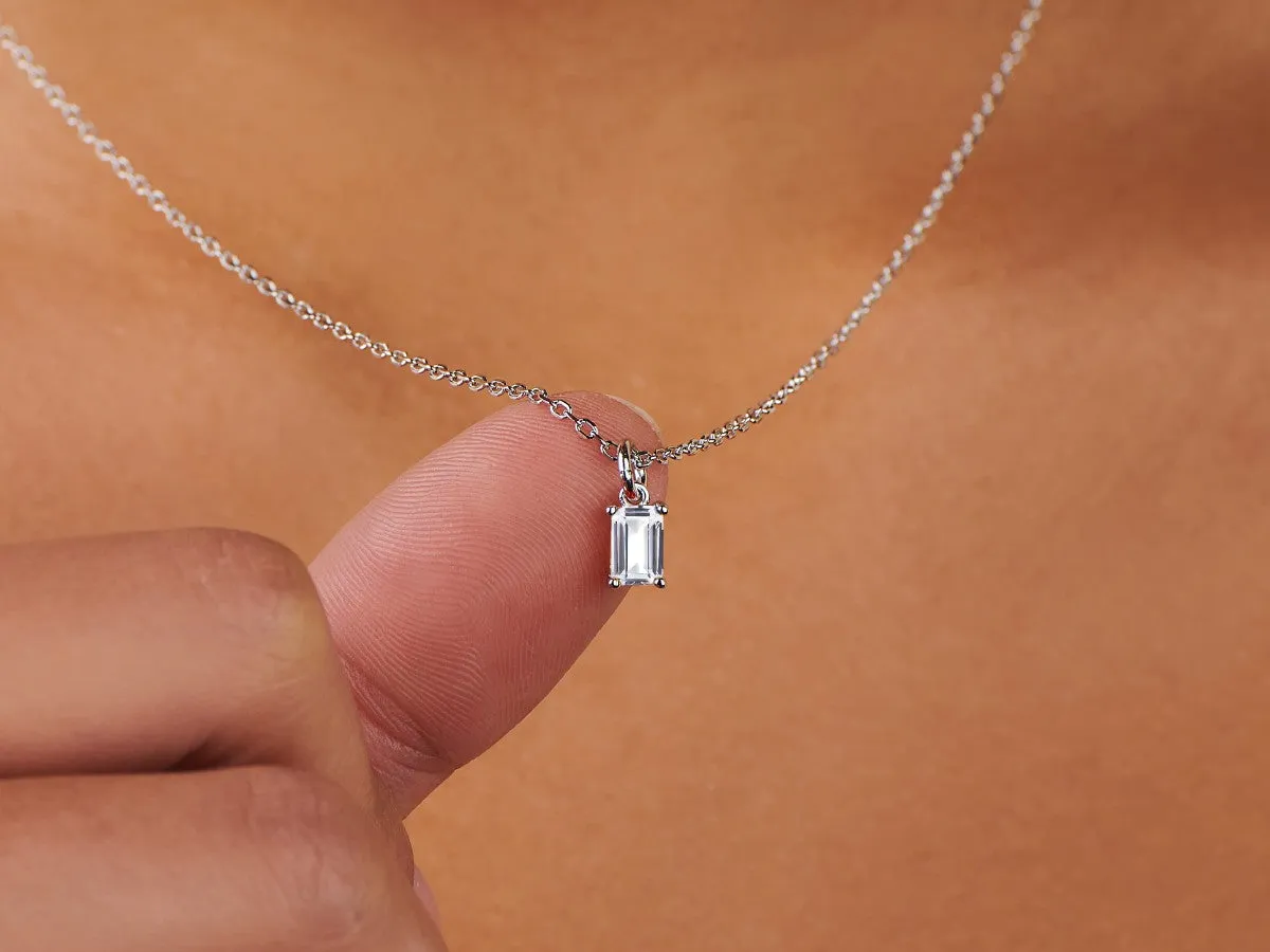 Moissanite Silver Charm