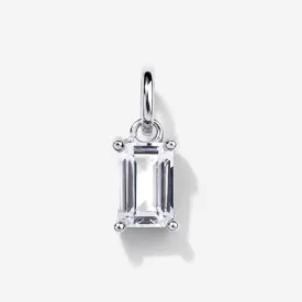 Moissanite Silver Charm