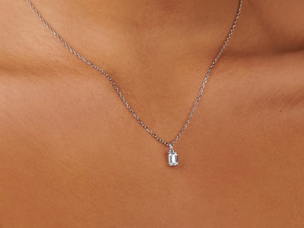 Moissanite Silver Charm
