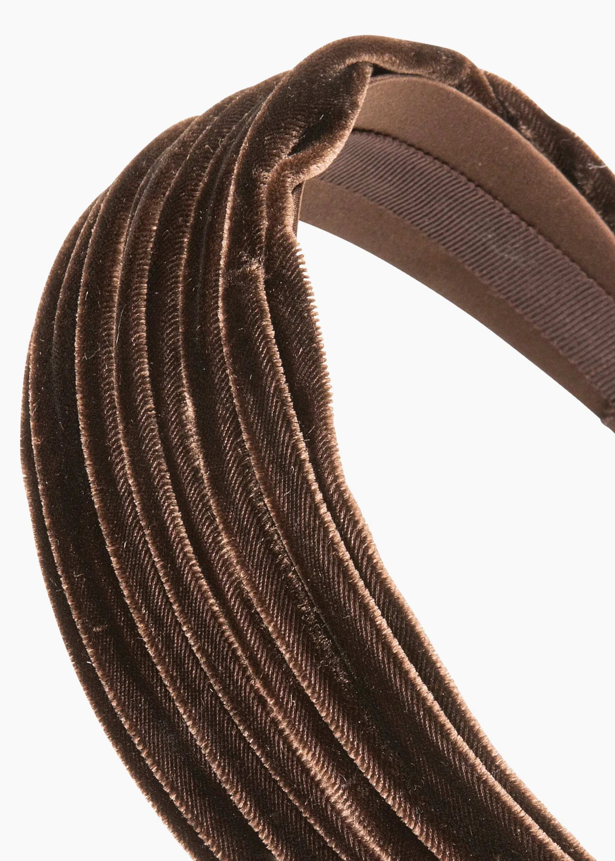 Natasha Velvet Headband -- Chocolate