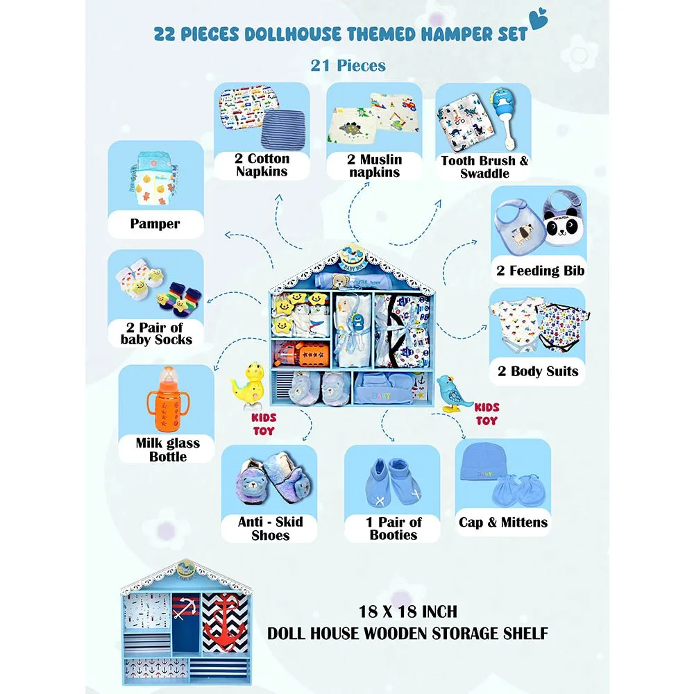 Newborn Baby Boy Wooden Nautical House Gift Hamper (0-12 months)
