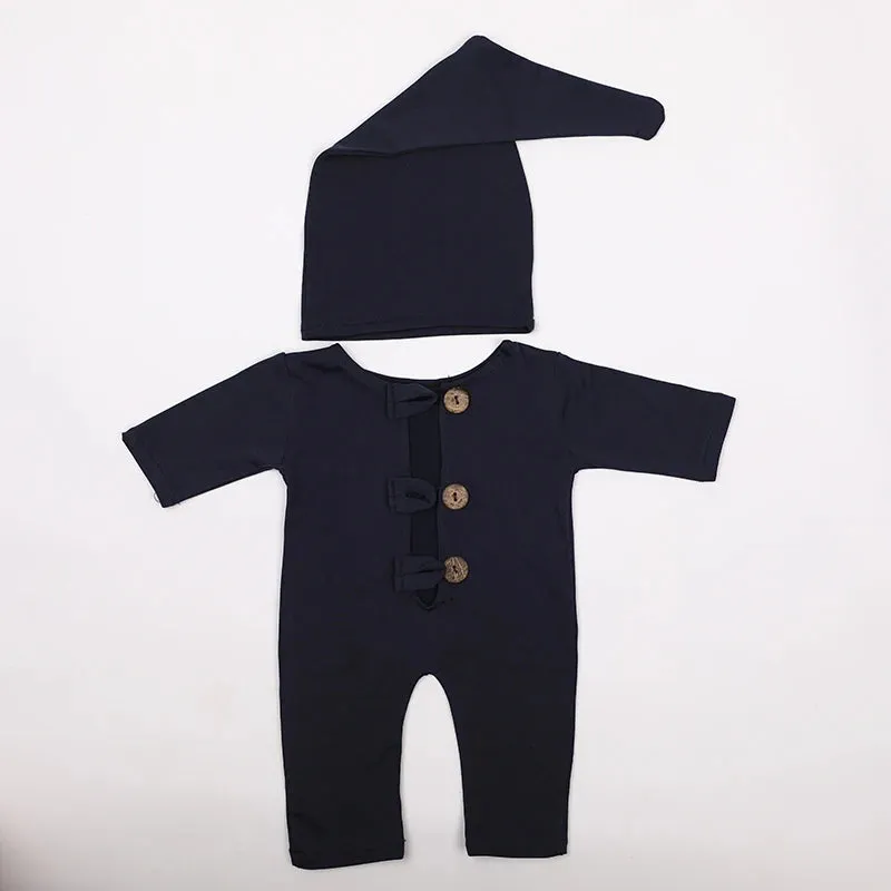 Newborn Outfit Photo Prop With Hat, Reborn Romper Set