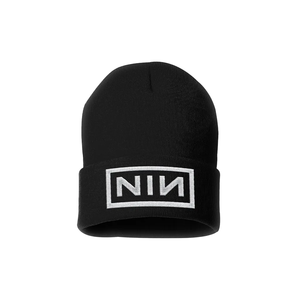 NIN LOGO BLACK BEANIE