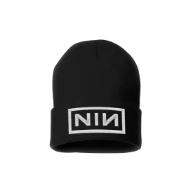 NIN LOGO BLACK BEANIE