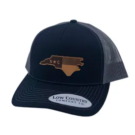 North Carolina Flag Leather Patch Hat